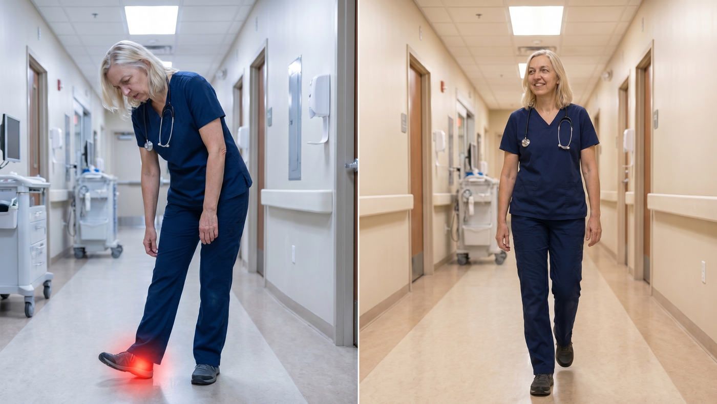 Before and after — nurse who reclaimed her shifts with CryoFlex
